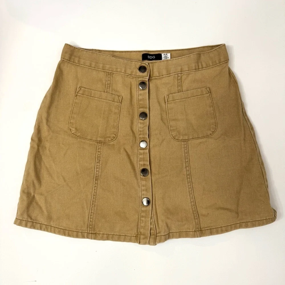 Urban Outfitters BDG Khaki Button-front Skirt Size Medium